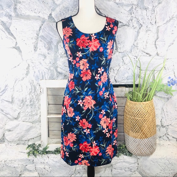 Lands’ End Floral Hawaiian Sheath Dress Sz 4 - Picture 2 of 8